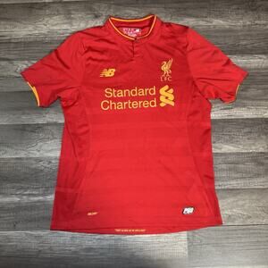 New Balance L.F.C. LFC Standard Chartered Jersey Red Youth XL Polyester Soccer